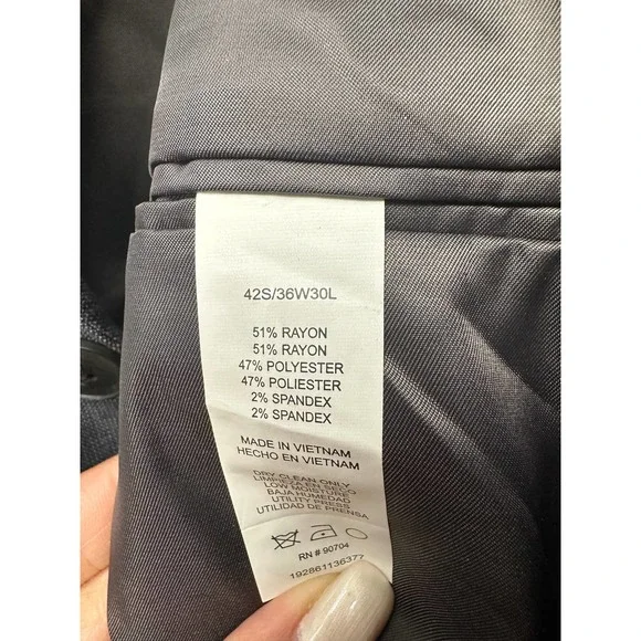 Perry Ellis Mens Slim-Fit Comfort Stretch Suit Jacket 42S - Picture 6 of 8